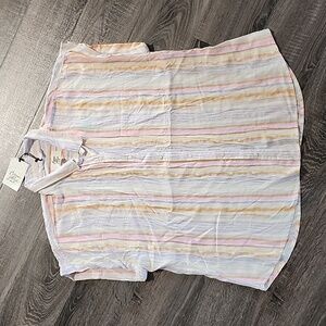Cosmic Blue Love "Ava" Button Down Top